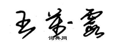 朱锡荣王万霞草书个性签名怎么写