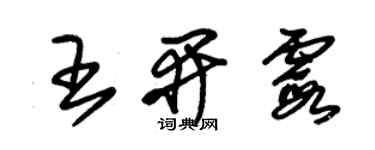 朱锡荣王开霞草书个性签名怎么写