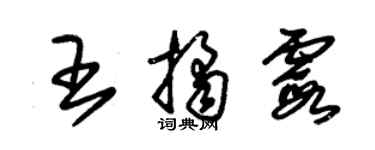 朱锡荣王桔霞草书个性签名怎么写
