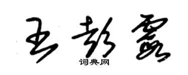 朱锡荣王彭霞草书个性签名怎么写