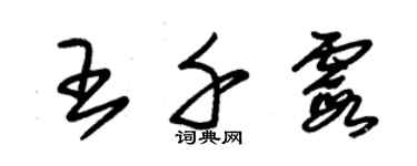 朱锡荣王千霞草书个性签名怎么写