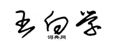 朱锡荣王向学草书个性签名怎么写