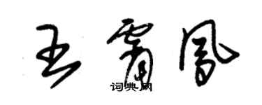 朱锡荣王霄凤草书个性签名怎么写