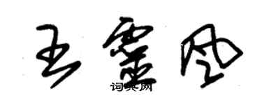 朱锡荣王灵风草书个性签名怎么写