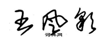朱锡荣王风彩草书个性签名怎么写