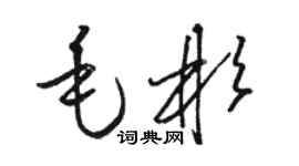 骆恒光毛彬草书个性签名怎么写