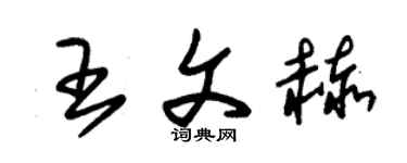 朱锡荣王文赫草书个性签名怎么写