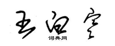 朱锡荣王白寒草书个性签名怎么写