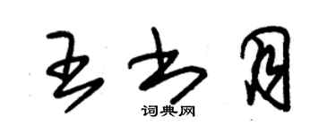 朱锡荣王书月草书个性签名怎么写