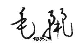 骆恒光毛丽草书个性签名怎么写