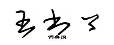 朱锡荣王书卿草书个性签名怎么写