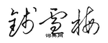骆恒光钱雪梅草书个性签名怎么写