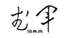 骆恒光武军草书个性签名怎么写
