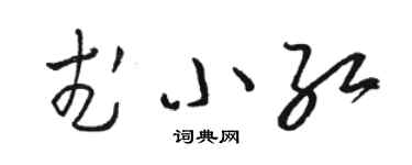 骆恒光武小红草书个性签名怎么写
