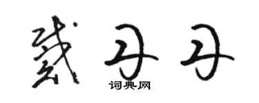 骆恒光戴丹丹草书个性签名怎么写