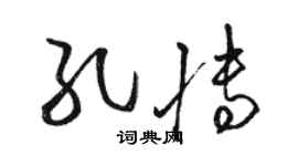 骆恒光孔博草书个性签名怎么写