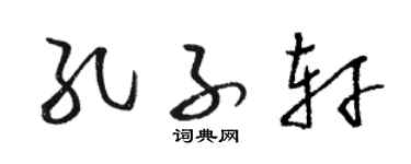 骆恒光孔子轩草书个性签名怎么写