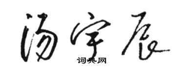 骆恒光汤宇辰草书个性签名怎么写