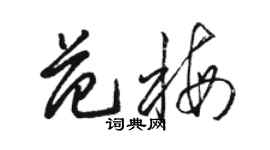 骆恒光范梅草书个性签名怎么写