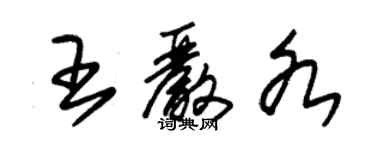 朱锡荣王严各草书个性签名怎么写
