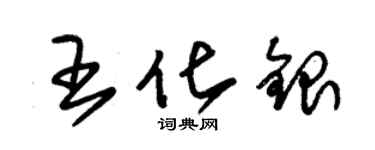 朱锡荣王化银草书个性签名怎么写