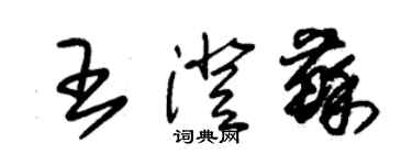 朱锡荣王澄苏草书个性签名怎么写
