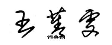 朱锡荣王菁雯草书个性签名怎么写