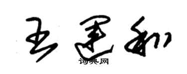 朱锡荣王运和草书个性签名怎么写