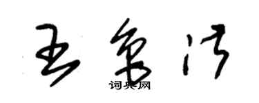 朱锡荣王鲁淑草书个性签名怎么写