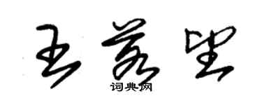 朱锡荣王若望草书个性签名怎么写