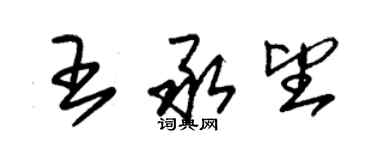 朱锡荣王承望草书个性签名怎么写