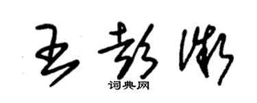 朱锡荣王彭微草书个性签名怎么写
