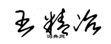 朱锡荣王精冶草书个性签名怎么写