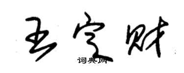 朱锡荣王定财草书个性签名怎么写