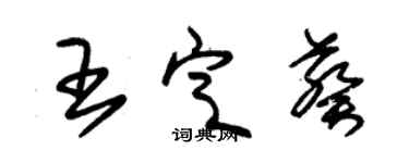 朱锡荣王定葵草书个性签名怎么写