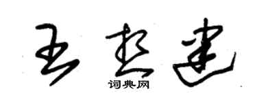朱锡荣王想建草书个性签名怎么写