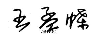 朱锡荣王孟蝶草书个性签名怎么写