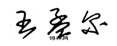 朱锡荣王孟尔草书个性签名怎么写