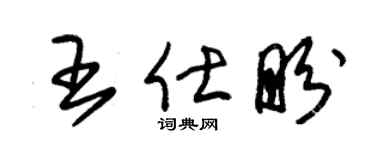朱锡荣王仕盼草书个性签名怎么写