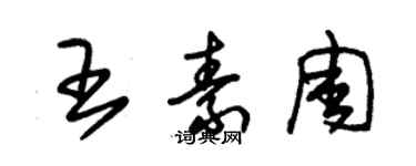 朱锡荣王素周草书个性签名怎么写