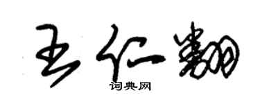 朱锡荣王仁翻草书个性签名怎么写