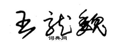 朱锡荣王龙魏草书个性签名怎么写