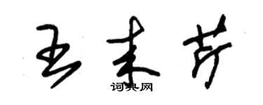 朱锡荣王来芹草书个性签名怎么写