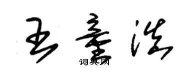 朱锡荣王童滇草书个性签名怎么写