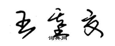 朱锡荣王基夏草书个性签名怎么写