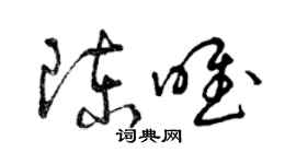 曾庆福陈唯草书个性签名怎么写