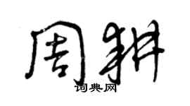 曾庆福周耕草书个性签名怎么写