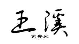 曾庆福王溪草书个性签名怎么写