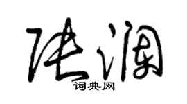 曾庆福张澜草书个性签名怎么写