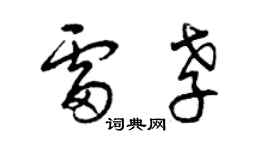 曾庆福雷孝草书个性签名怎么写